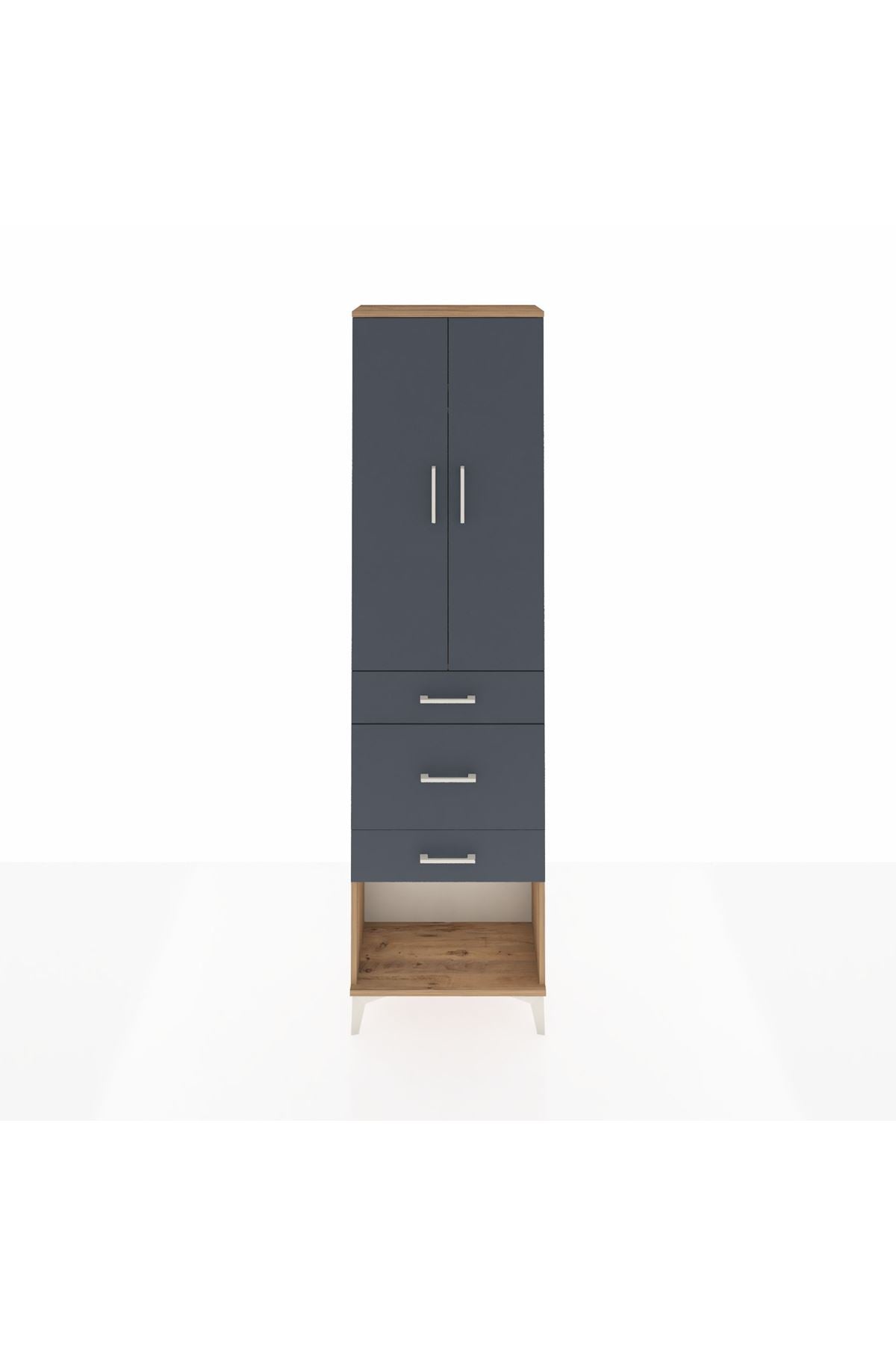 Arges Dolap 2 Raflı 3 Çekmeceli Tek Askılı 60x30x221 - S29M151V8A