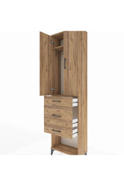 Arges Dolap 2 Raflı 3 Çekmeceli Tek Askılı 60x30x221 - S29M151V9A