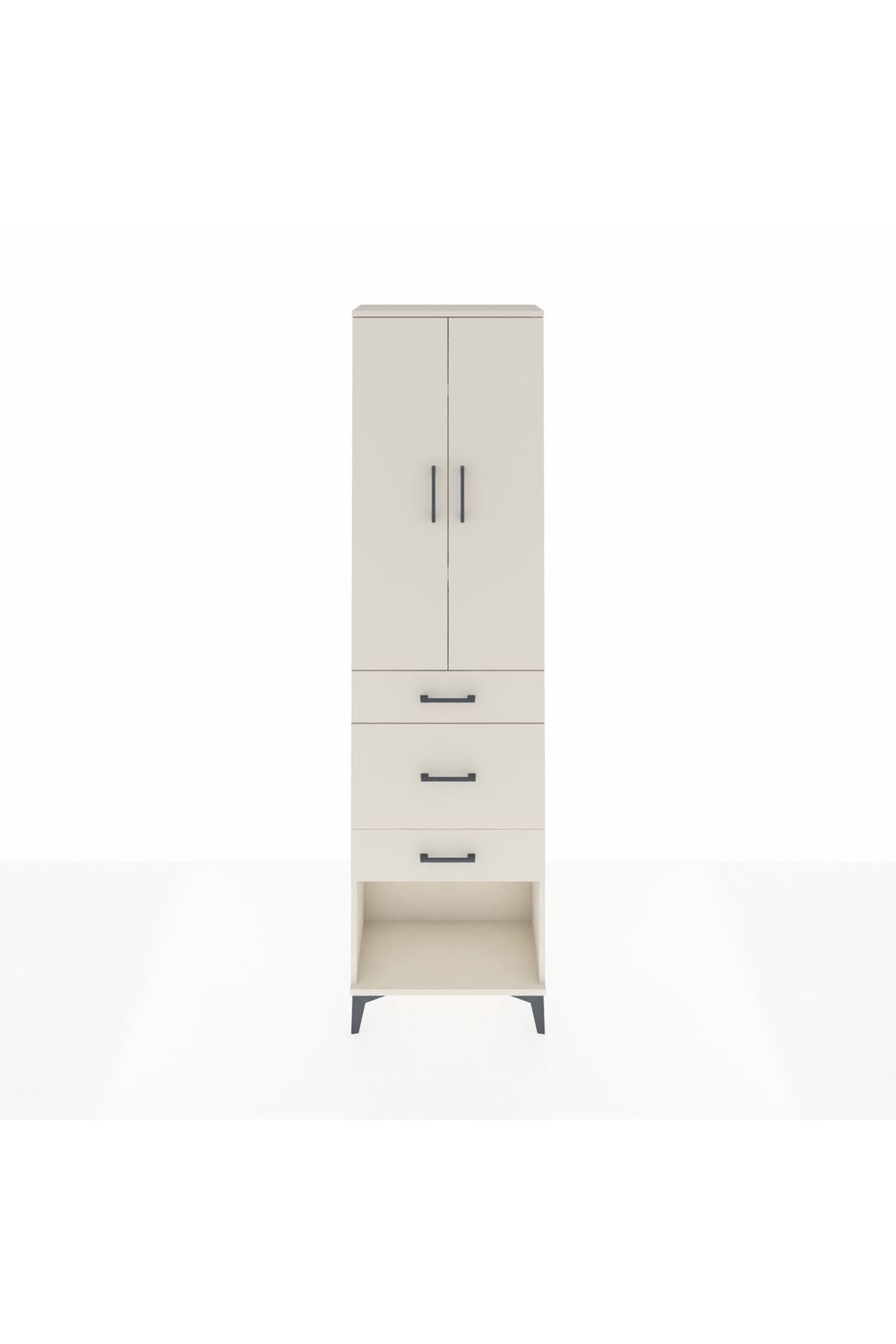 Arges Dolap 3 Raflı 3 Çekmeceli 2 Kapaklı 60x30x221 - S29M152V1A
