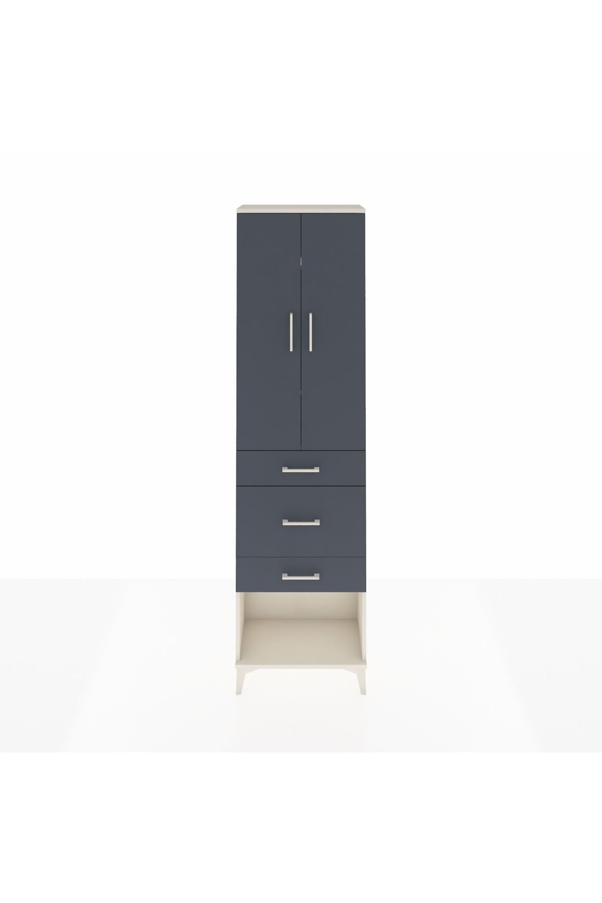 Arges Dolap 3 Raflı 3 Çekmeceli 2 Kapaklı 60x30x221 - S29M152V2A