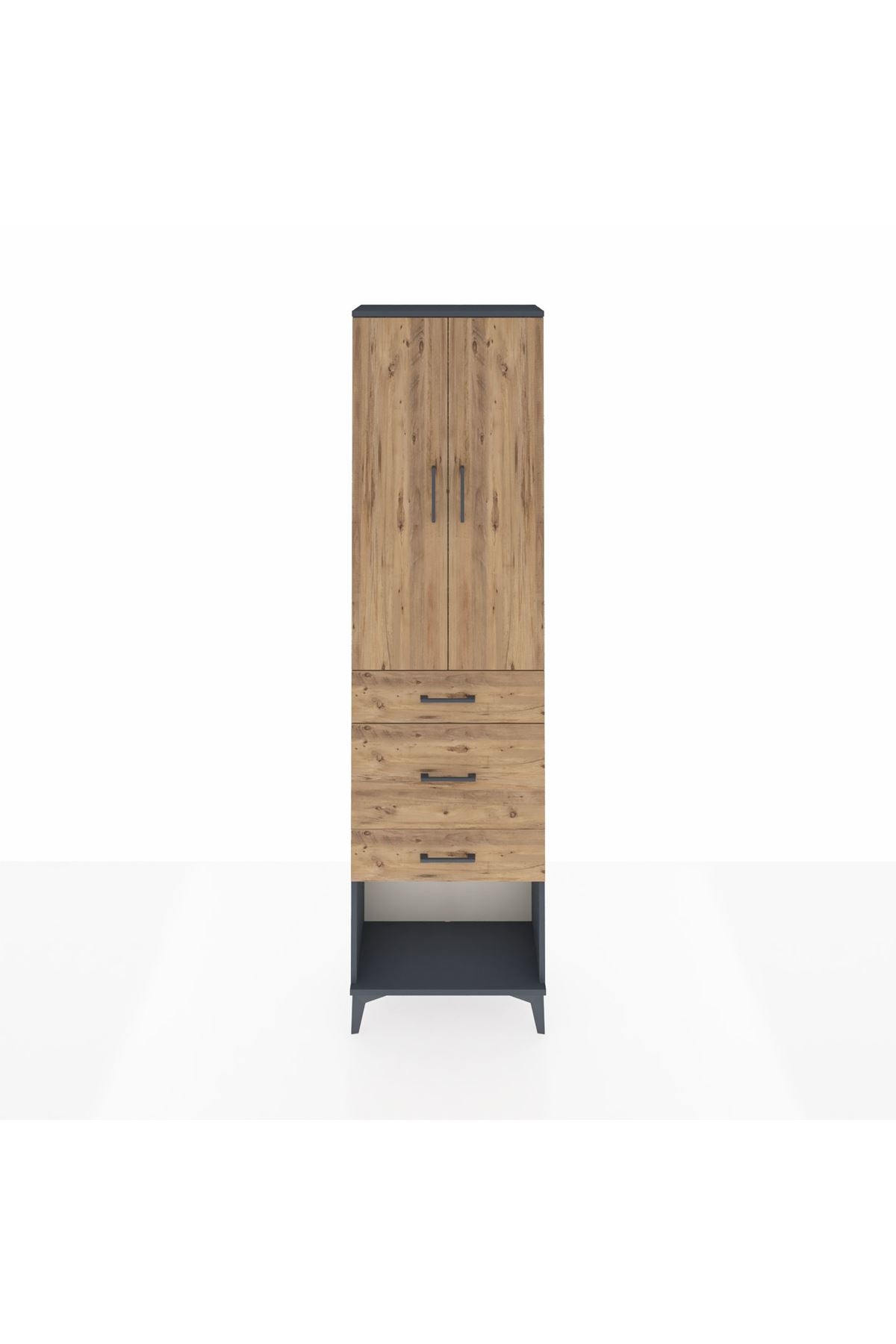 Arges Dolap 3 Raflı 3 Çekmeceli 2 Kapaklı 60x30x221 - S29M152V6A