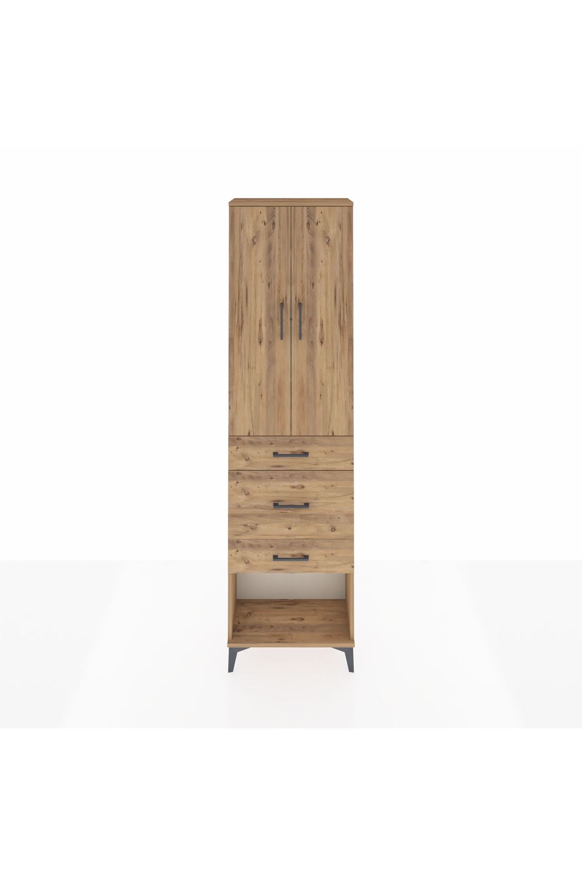 Arges Dolap 3 Raflı 3 Çekmeceli 2 Kapaklı 60x30x221 - S29M152V9A