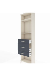 Arges Dolap 3 Raflı 3 Çekmeceli 60x30x221 - S29M153V2A