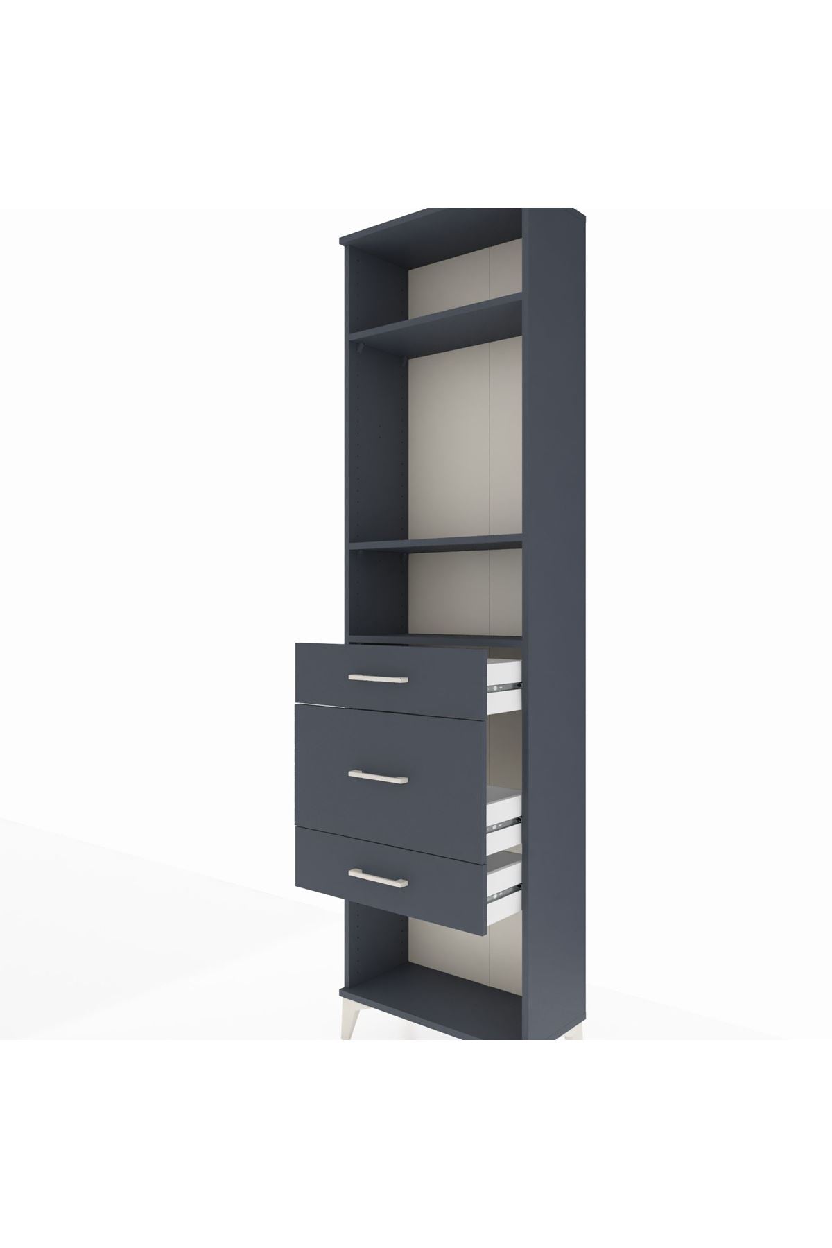 Arges Dolap 3 Raflı 3 Çekmeceli 60x30x221 - S29M153V5A
