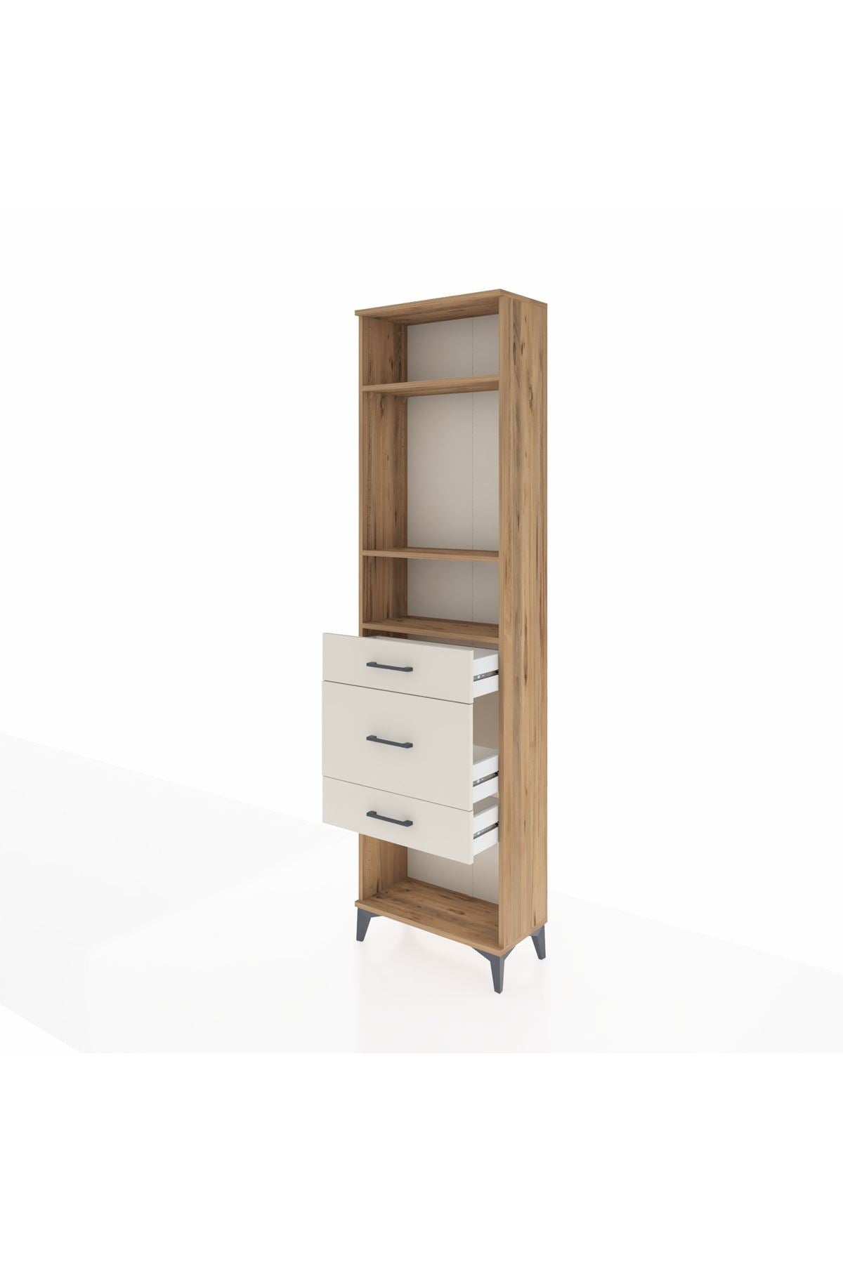 Arges Dolap 3 Raflı 3 Çekmeceli 60x30x221 - S29M153V7A