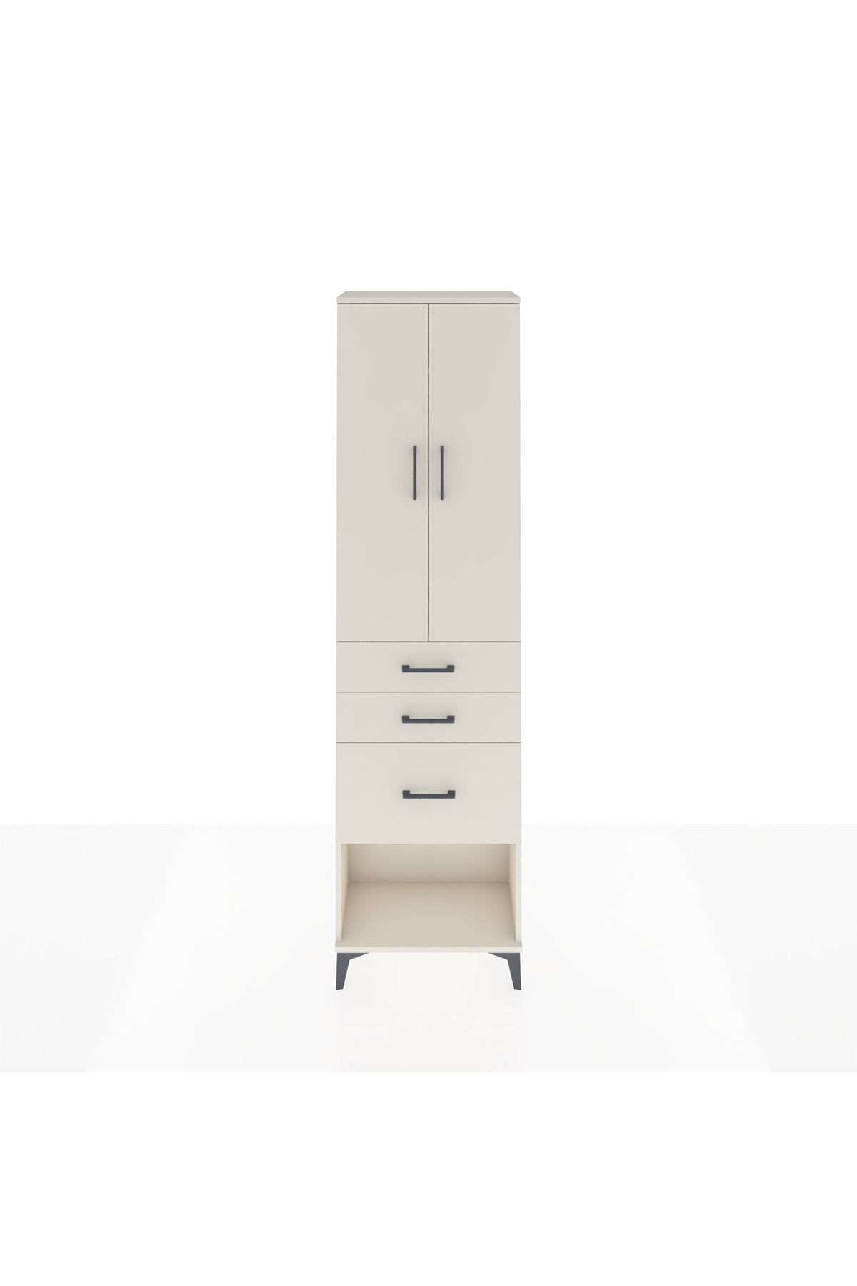 Arges Dolap 2 Raflı 3 Çekmeceli Tek Askılı 60x30x221 - S29M157V1A