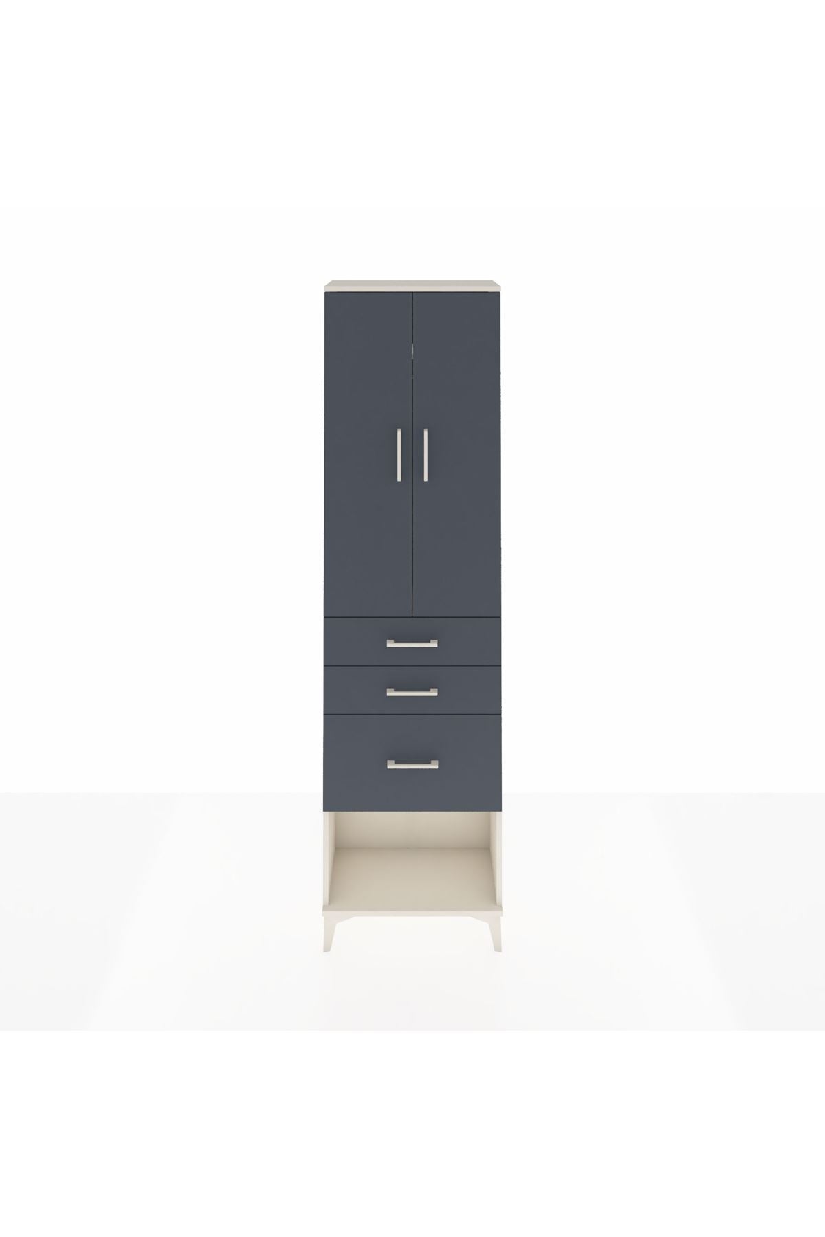 Arges Dolap 2 Raflı 3 Çekmeceli Tek Askılı 60x30x221 - S29M157V2A