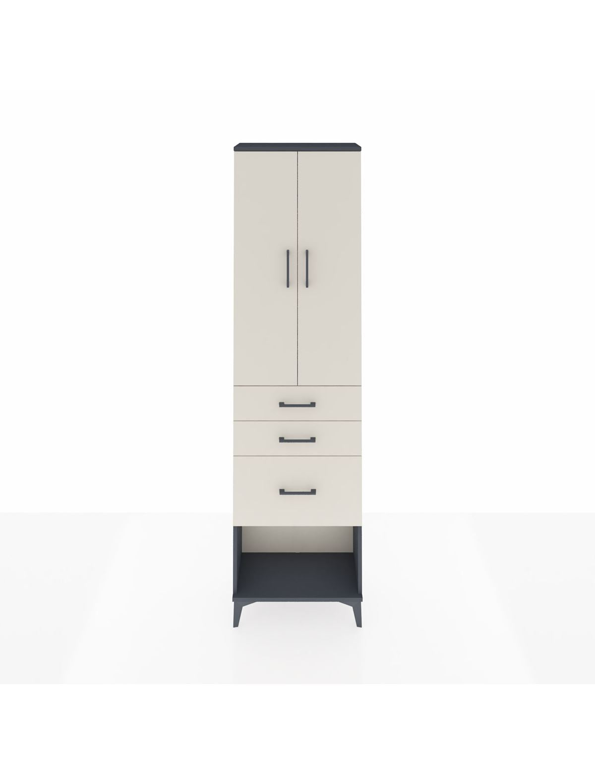 Arges Dolap 2 Raflı 3 Çekmeceli Tek Askılı 60x30x221 - S29M157V4A