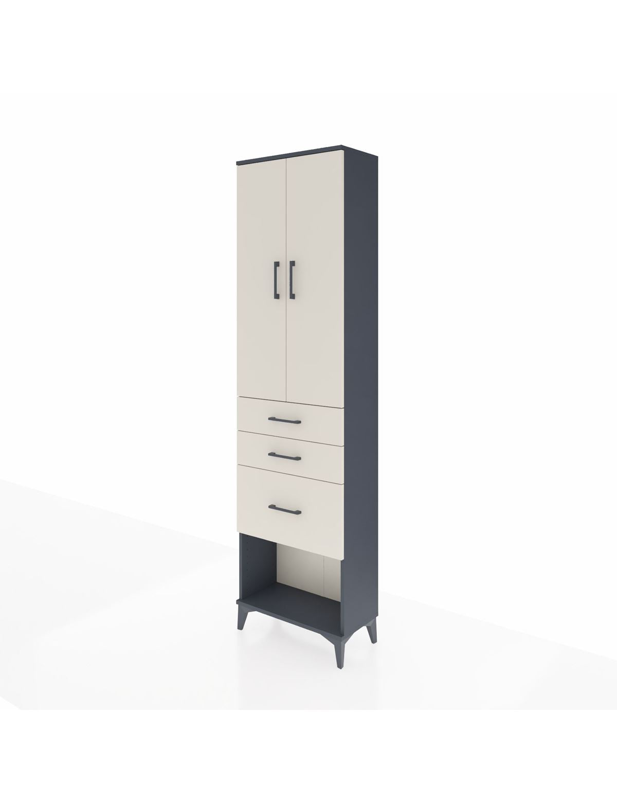 Arges Dolap 2 Raflı 3 Çekmeceli Tek Askılı 60x30x221 - S29M157V4A