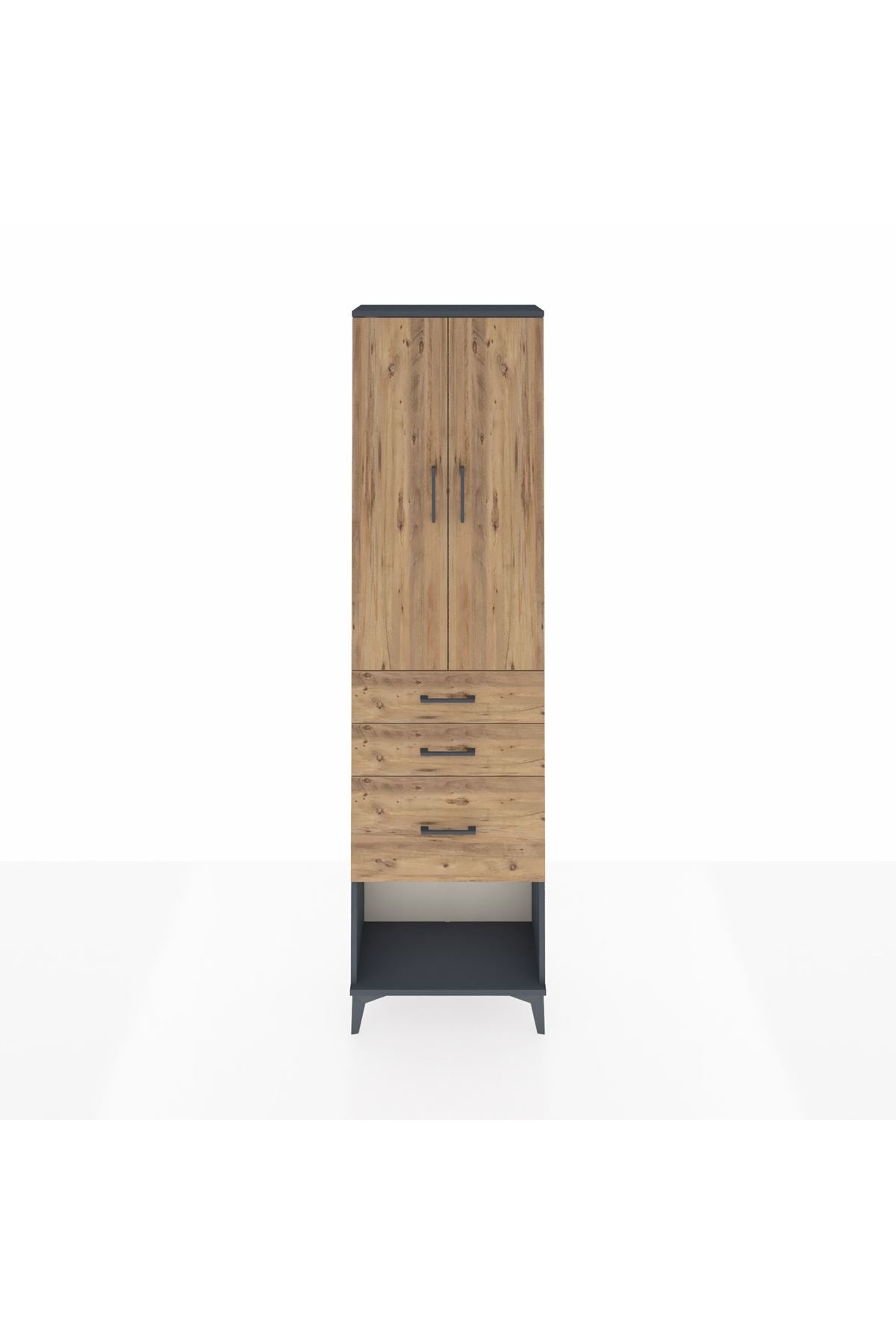 Arges Dolap 2 Raflı 3 Çekmeceli Tek Askılı 60x30x221 - S29M157V6A