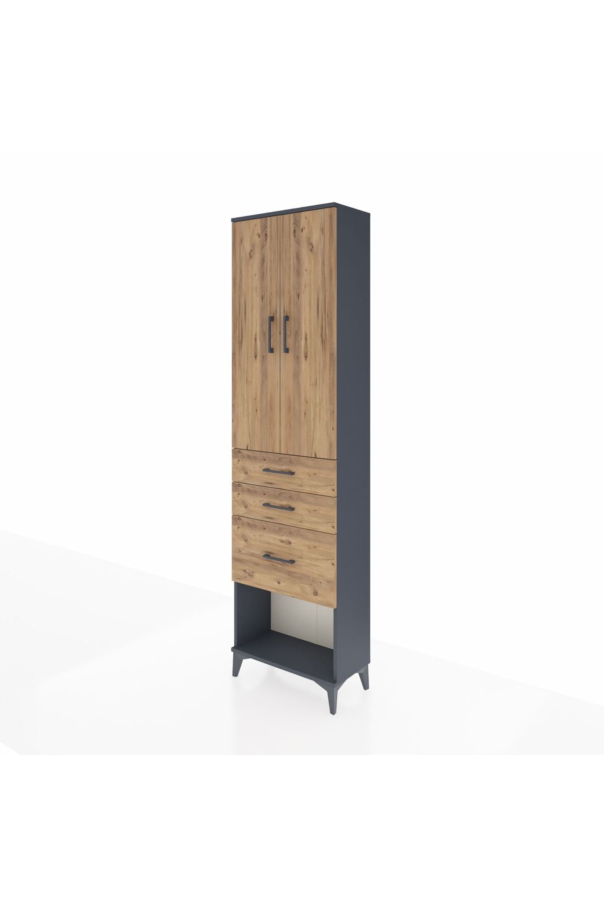 Arges Dolap 2 Raflı 3 Çekmeceli Tek Askılı 60x30x221 - S29M157V6A