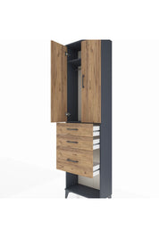 Arges Dolap 2 Raflı 3 Çekmeceli Tek Askılı 60x30x221 - S29M157V6A