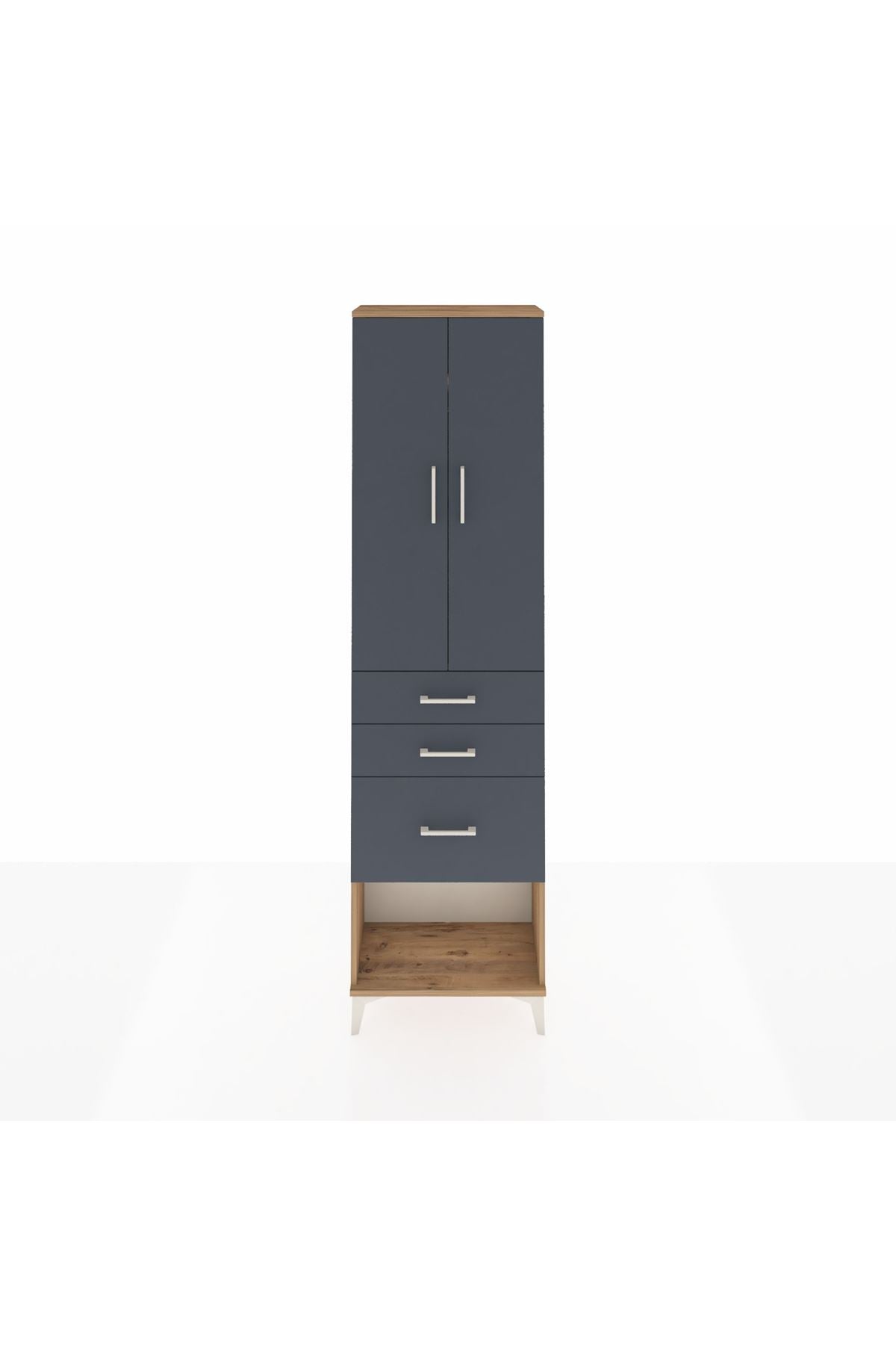 Arges Dolap 2 Raflı 3 Çekmeceli Tek Askılı 60x30x221 - S29M157V8A