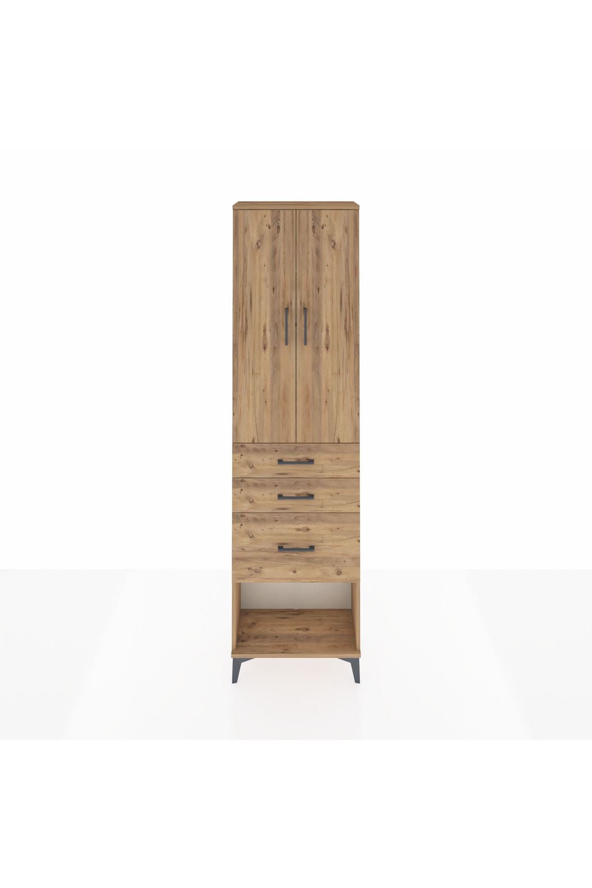 Arges Dolap 2 Raflı 3 Çekmeceli Tek Askılı 60x30x221 - S29M157V9A