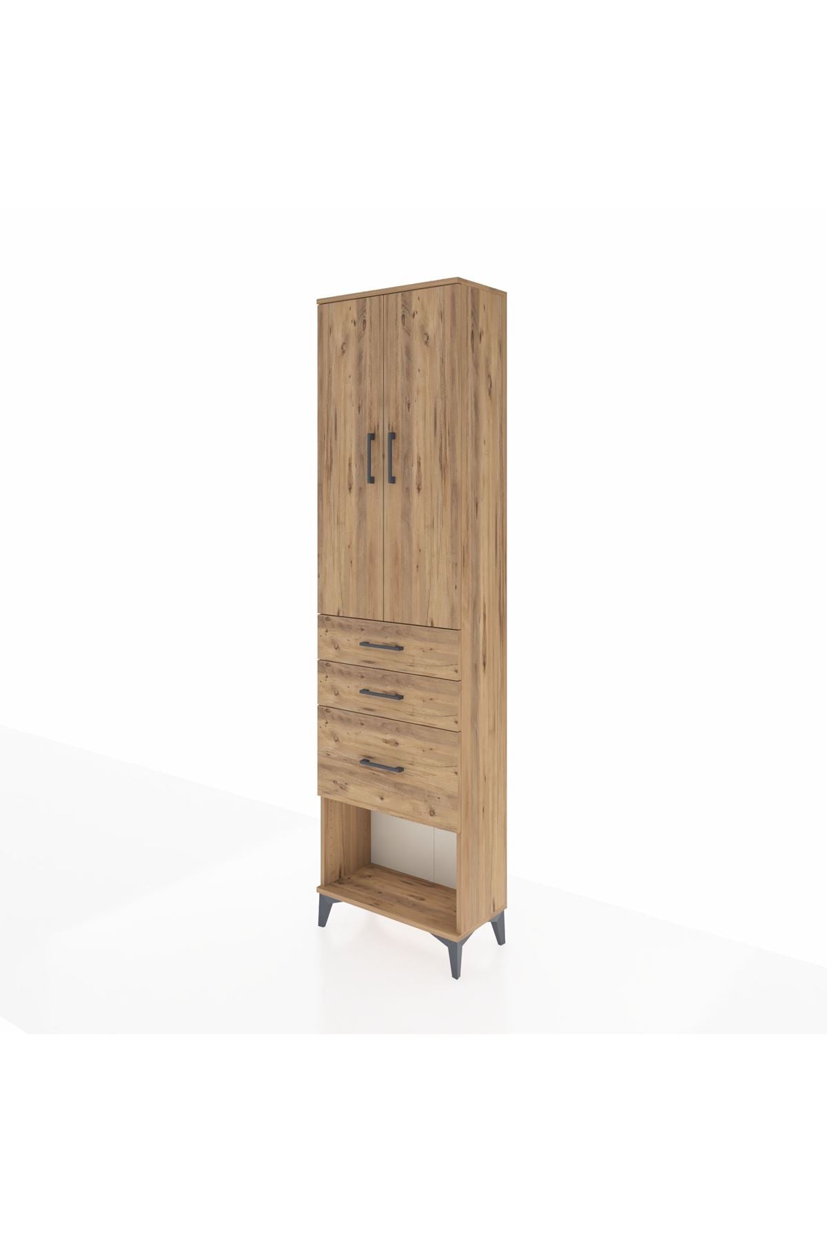 Arges Dolap 2 Raflı 3 Çekmeceli Tek Askılı 60x30x221 - S29M157V9A