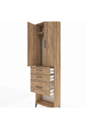 Arges Dolap 2 Raflı 3 Çekmeceli Tek Askılı 60x30x221 - S29M157V9A