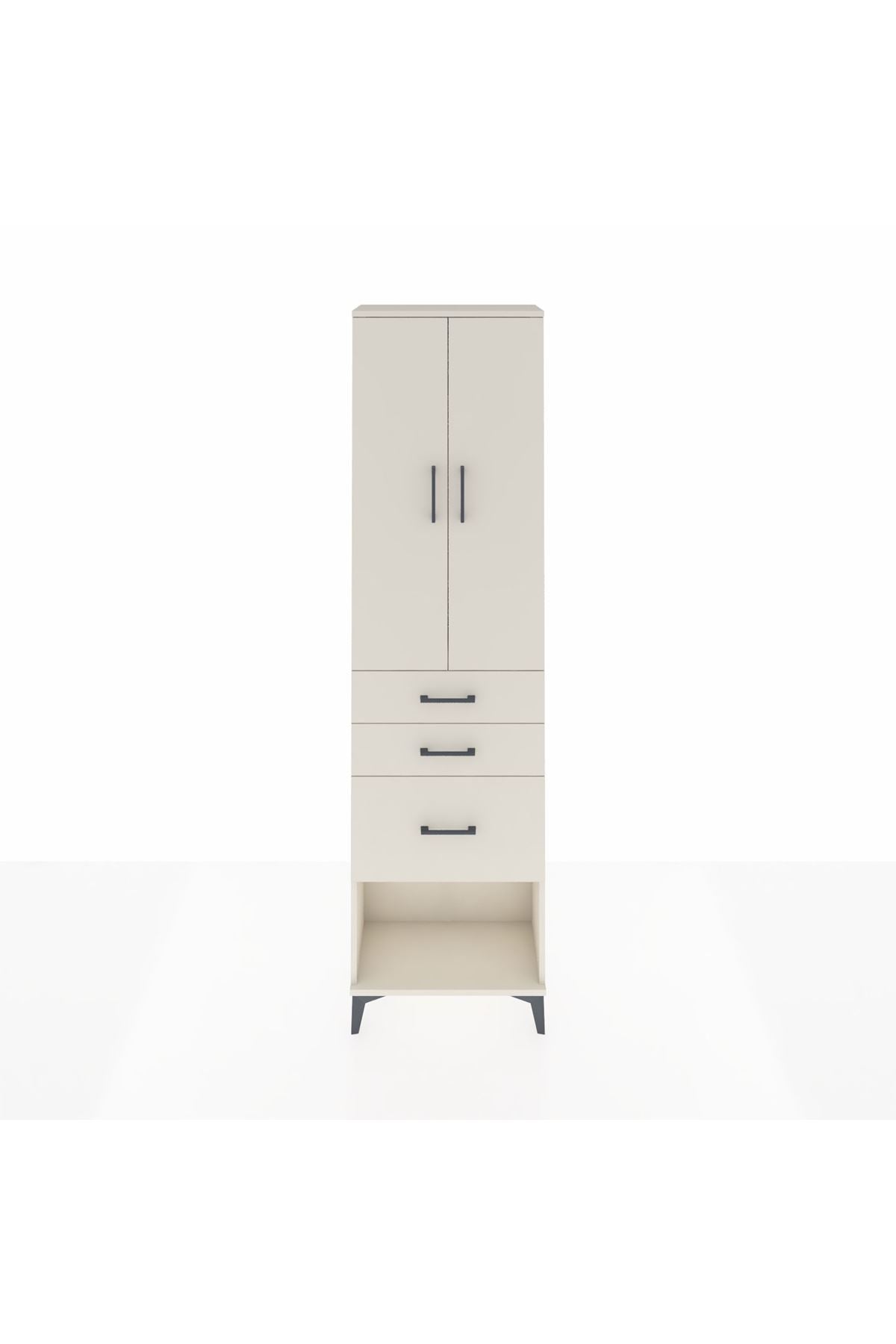 Arges Dolap 3 Raflı 3 Çekmeceli 2 Kapaklı 60x30x221 - S29M158V1A