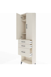 Arges Dolap 3 Raflı 3 Çekmeceli 2 Kapaklı 60x30x221 - S29M158V1A