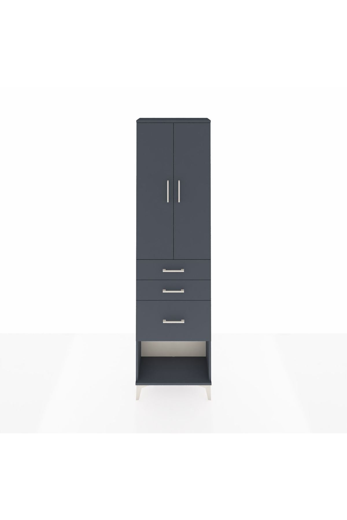 Arges Dolap 3 Raflı 3 Çekmeceli 2 Kapaklı 60x30x221 - S29M158V5A