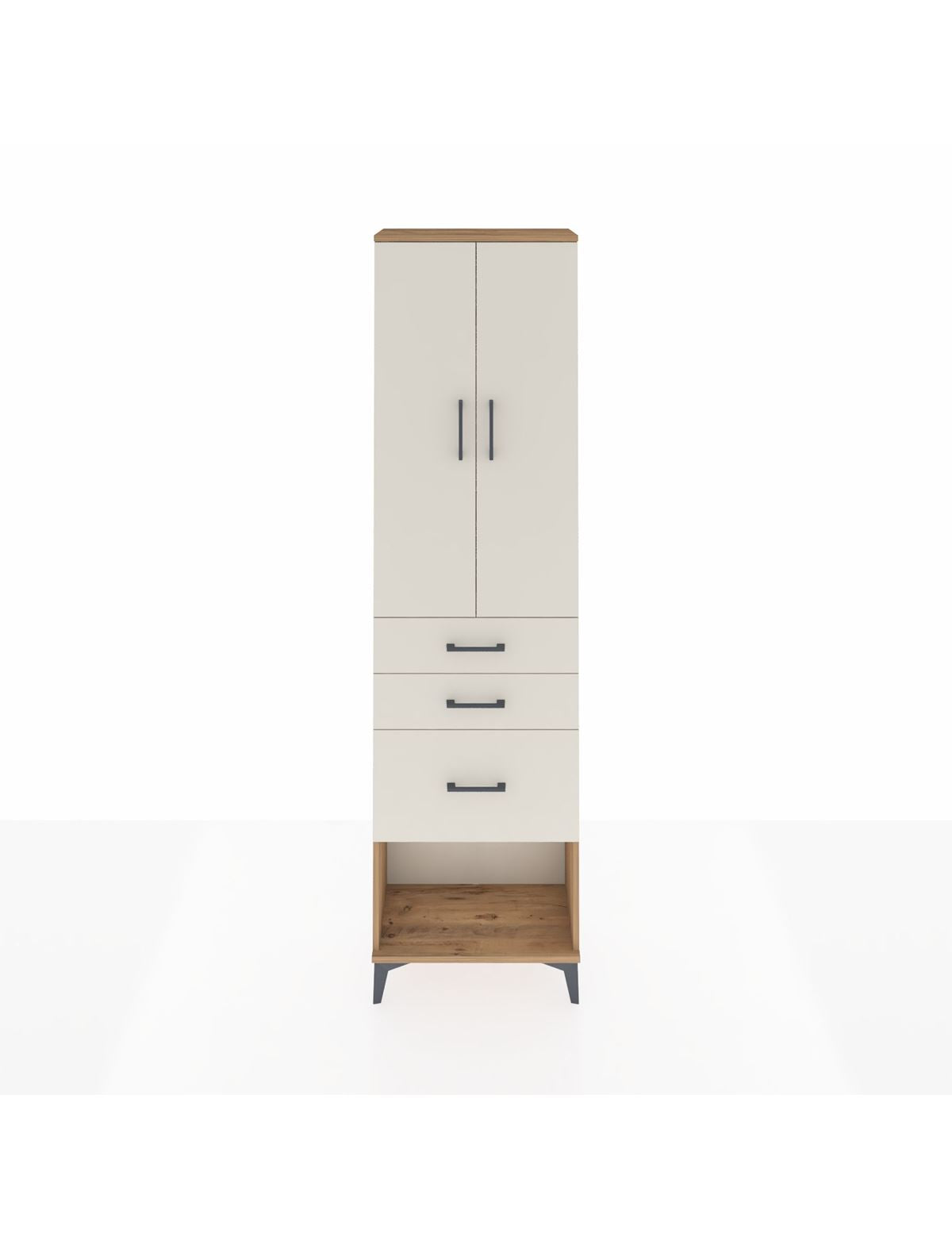Arges Dolap 3 Raflı 3 Çekmeceli 2 Kapaklı 60x30x221 - S29M158V7A
