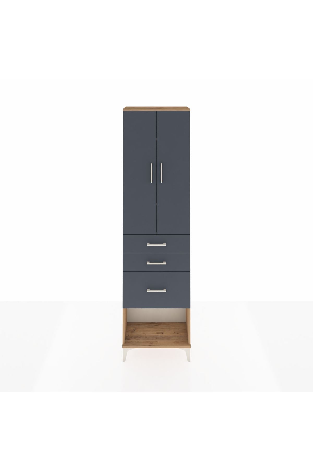 Arges Dolap 3 Raflı 3 Çekmeceli 2 Kapaklı 60x30x221 - S29M158V8A