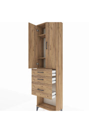 Arges Dolap 3 Raflı 3 Çekmeceli 2 Kapaklı 60x30x221 - S29M158V9A