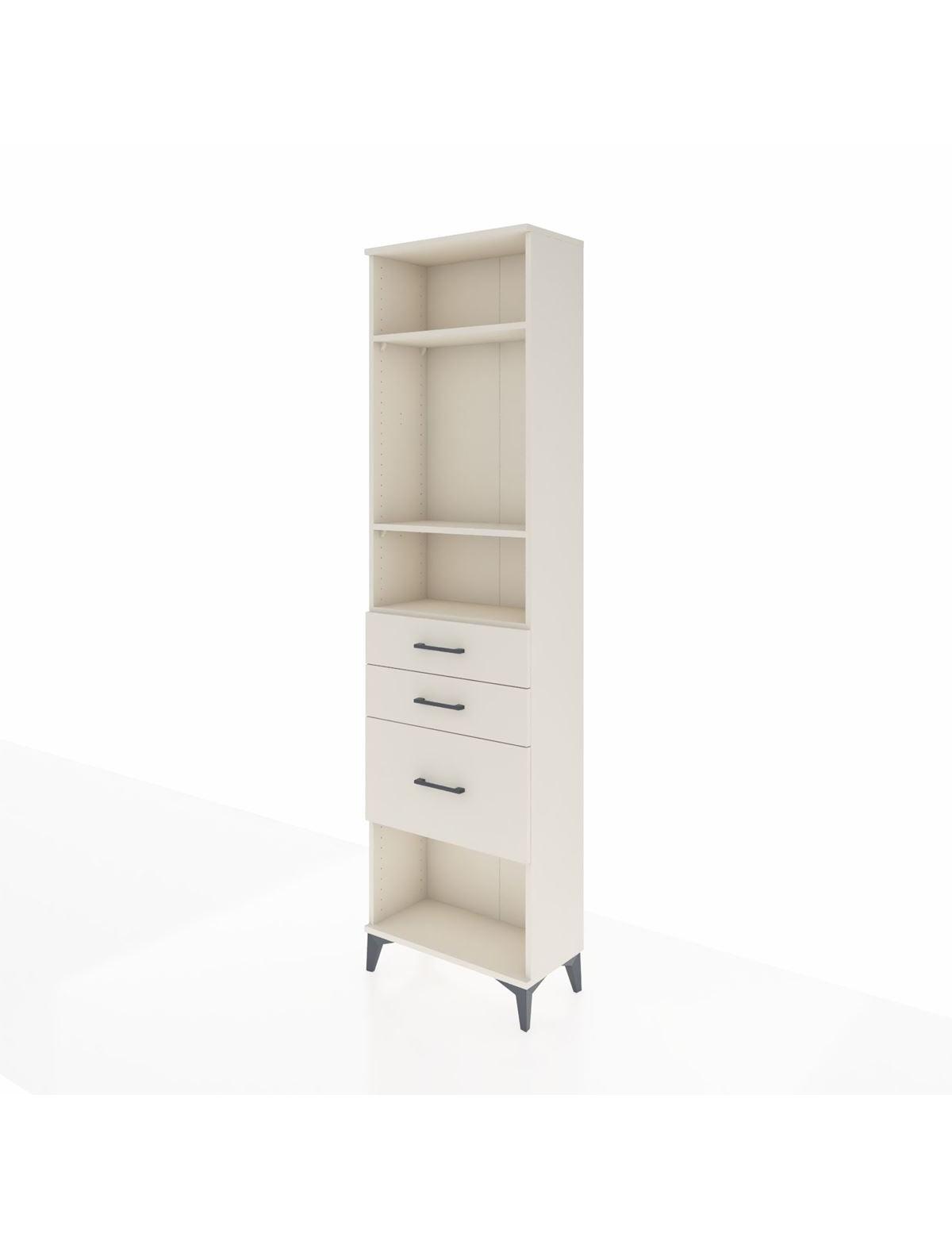 Arges Dolap 3 Raflı 3 Çekmeceli 60x30x221 - S29M159V1A