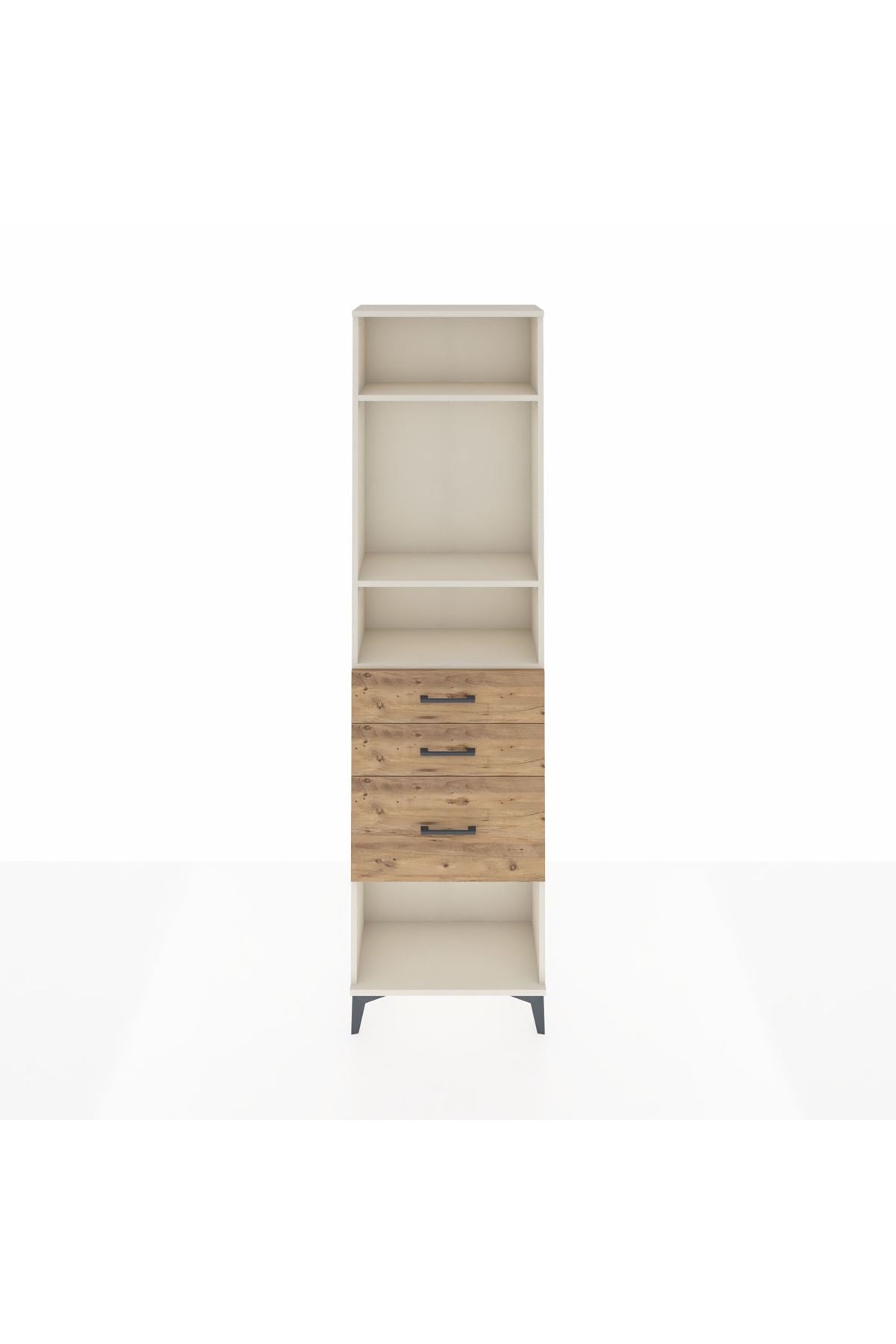 Arges Dolap 3 Raflı 3 Çekmeceli 60x30x221 - S29M159V3A