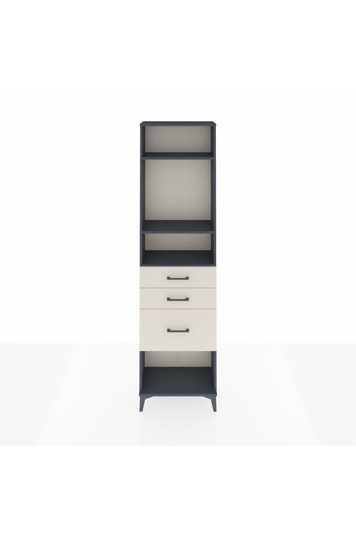 Arges Dolap 3 Raflı 3 Çekmeceli 60x30x221 - S29M159V4A