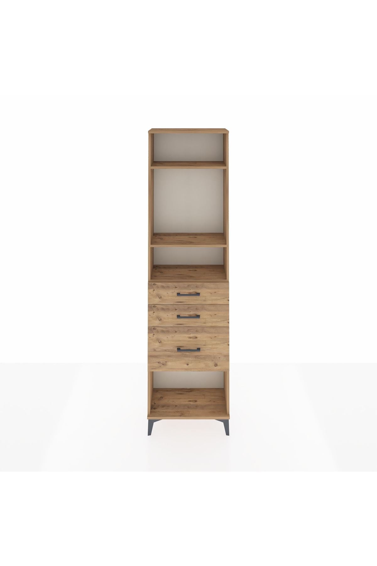 Arges Dolap 3 Raflı 3 Çekmeceli 60x30x221 - S29M159V9A
