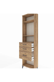 Arges Dolap 3 Raflı 3 Çekmeceli 60x30x221 - S29M159V9A