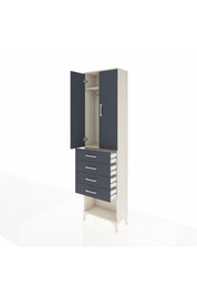 Arges Dolap 2 Raflı 4 Çekmeceli Tek Askılı 60x30x221 - S29M160V2A