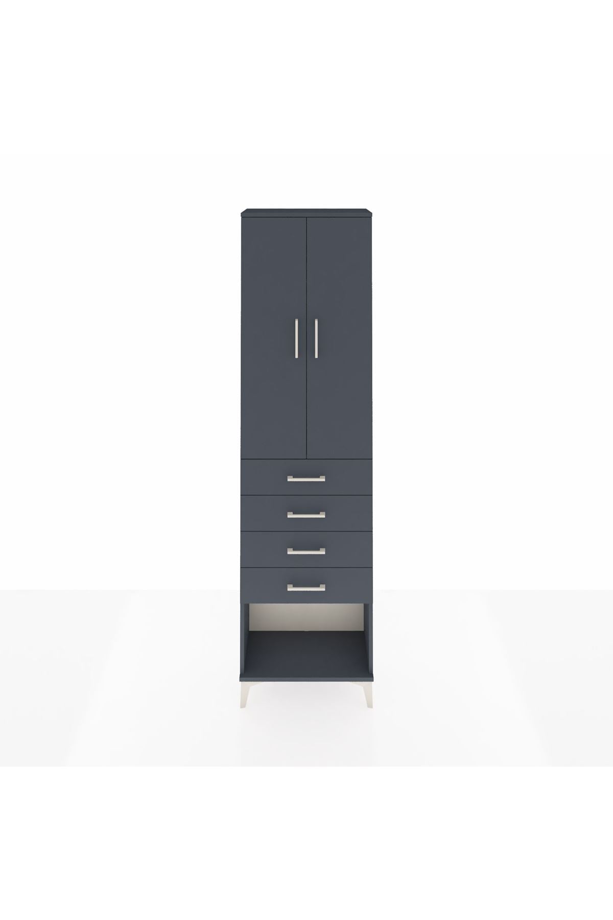 Arges Dolap 2 Raflı 4 Çekmeceli Tek Askılı 60x30x221 - S29M160V5A