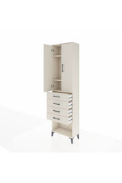 Arges Dolap 3 Raflı 4 Çekmeceli 2 Kapaklı 60x30x221 - S29M161V1A
