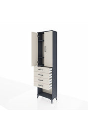 Arges Dolap 3 Raflı 4 Çekmeceli 2 Kapaklı 60x30x221 - S29M161V4A