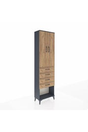 Arges Dolap 3 Raflı 4 Çekmeceli 2 Kapaklı 60x30x221 - S29M161V6A