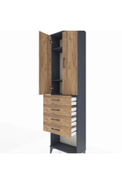 Arges Dolap 3 Raflı 4 Çekmeceli 2 Kapaklı 60x30x221 - S29M161V6A