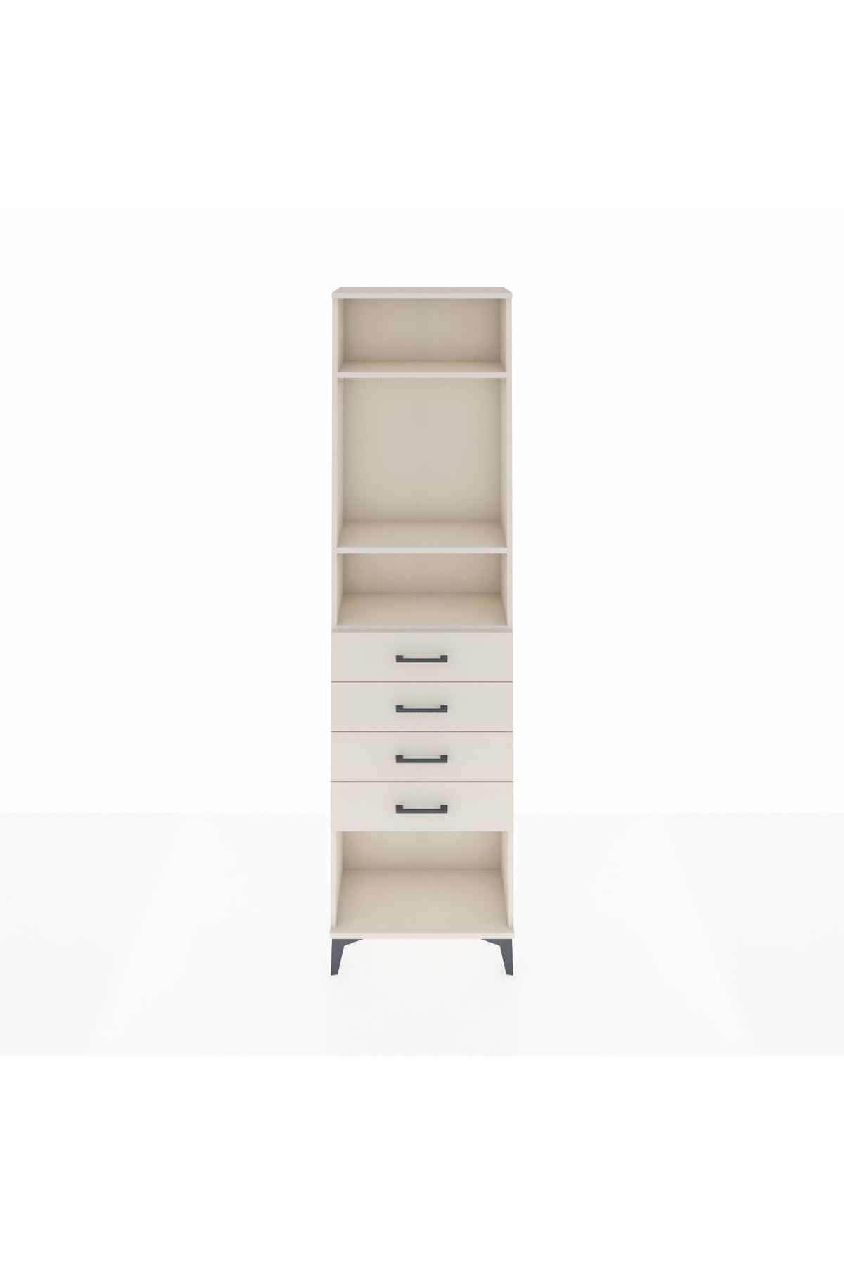 Arges Dolap 3 Raflı 4 Çekmeceli 60x30x221 - S29M162V1A