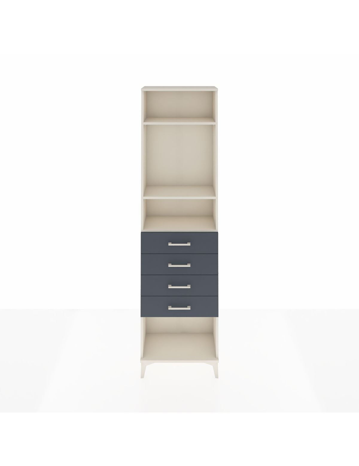 Arges Dolap 3 Raflı 4 Çekmeceli 60x30x221 - S29M162V2A