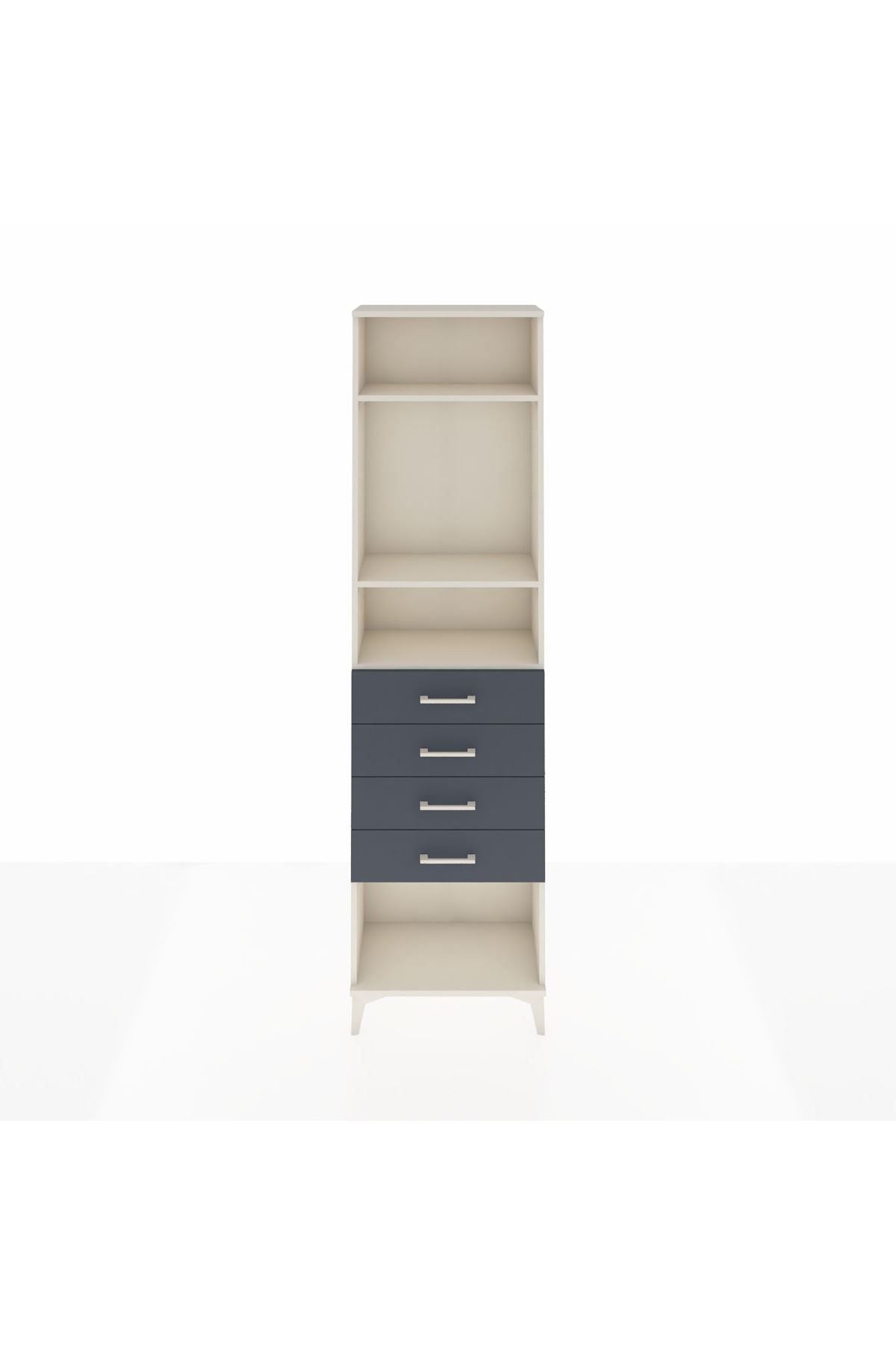 Arges Dolap 3 Raflı 4 Çekmeceli 60x30x221 - S29M162V2A