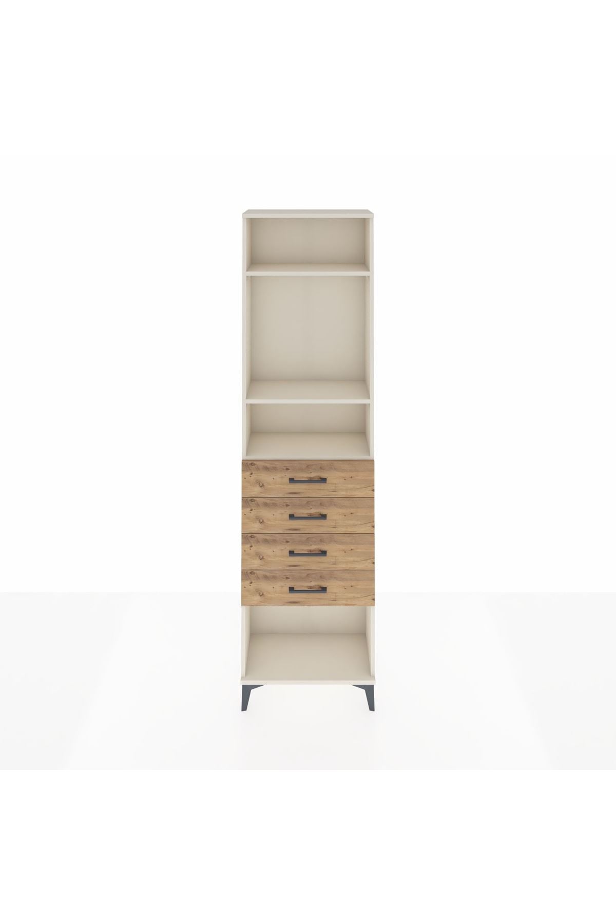 Arges Dolap 3 Raflı 4 Çekmeceli 60x30x221 - S29M162V3A