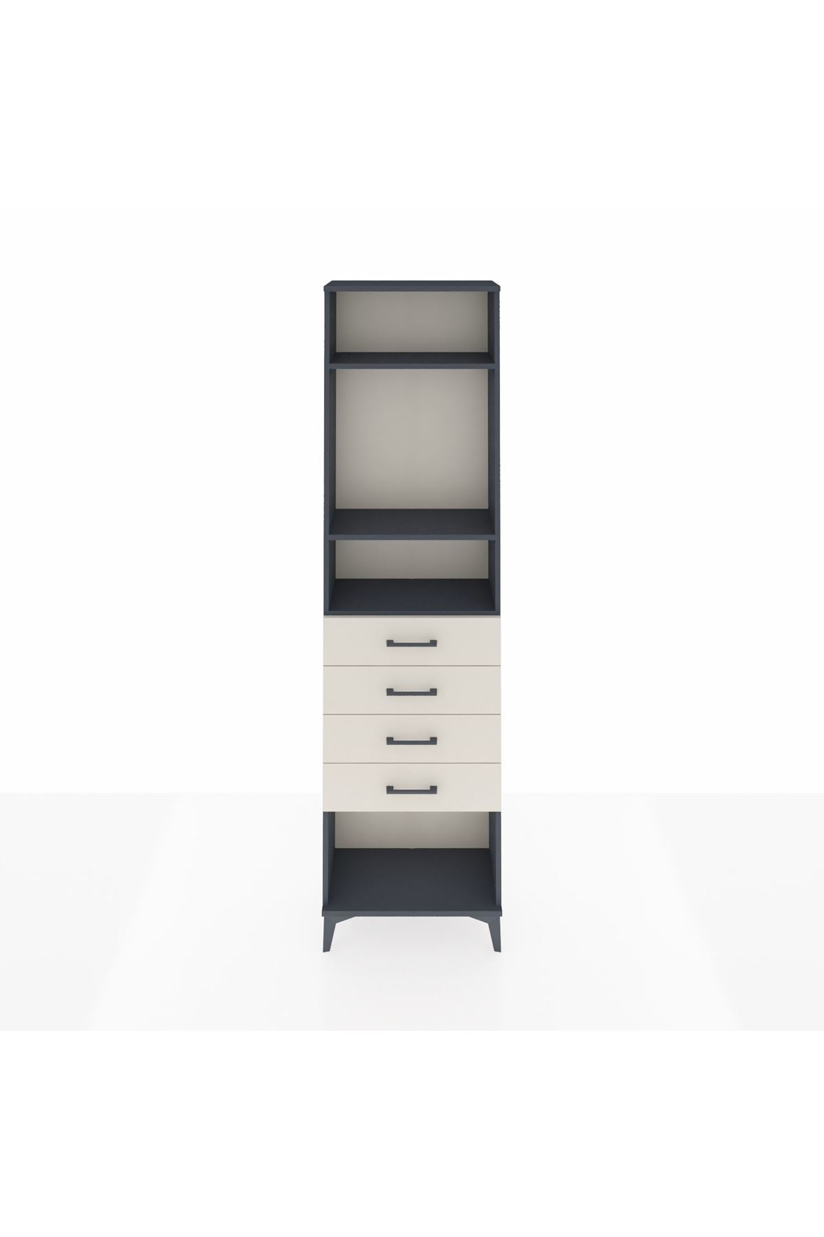 Arges Dolap 3 Raflı 4 Çekmeceli 60x30x221 - S29M162V4A