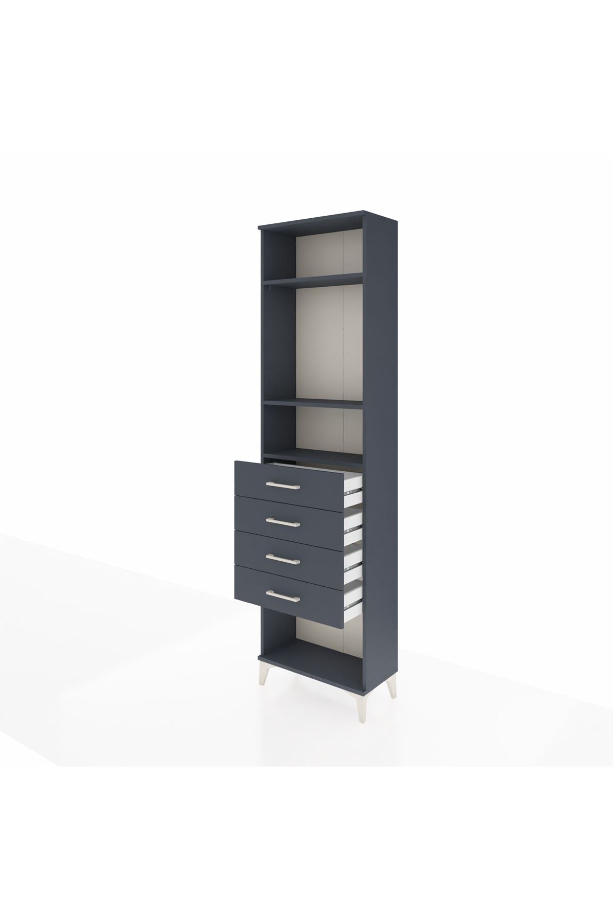 Arges Dolap 3 Raflı 4 Çekmeceli 60x30x221 - S29M162V5A