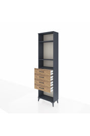 Arges Dolap 3 Raflı 4 Çekmeceli 60x30x221 - S29M162V6A
