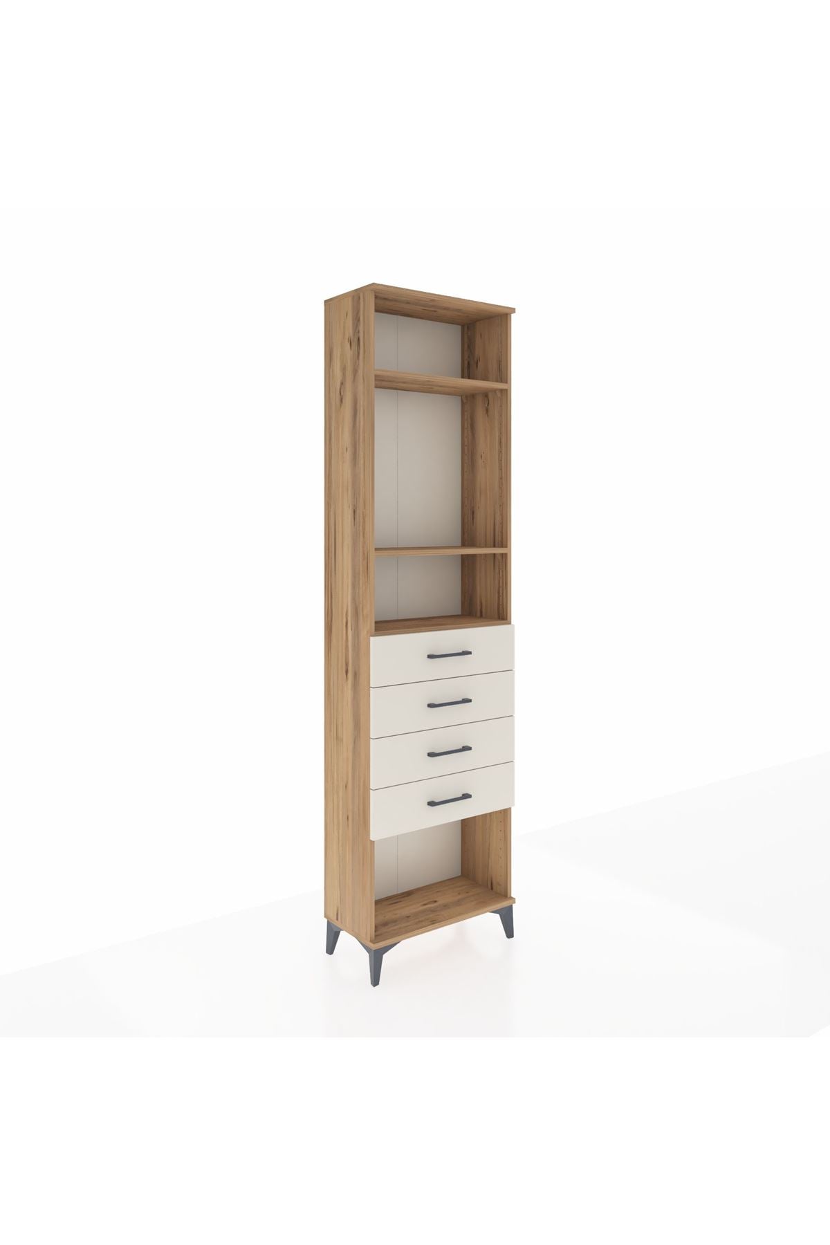 Arges Dolap 3 Raflı 4 Çekmeceli 60x30x221 - S29M162V7A