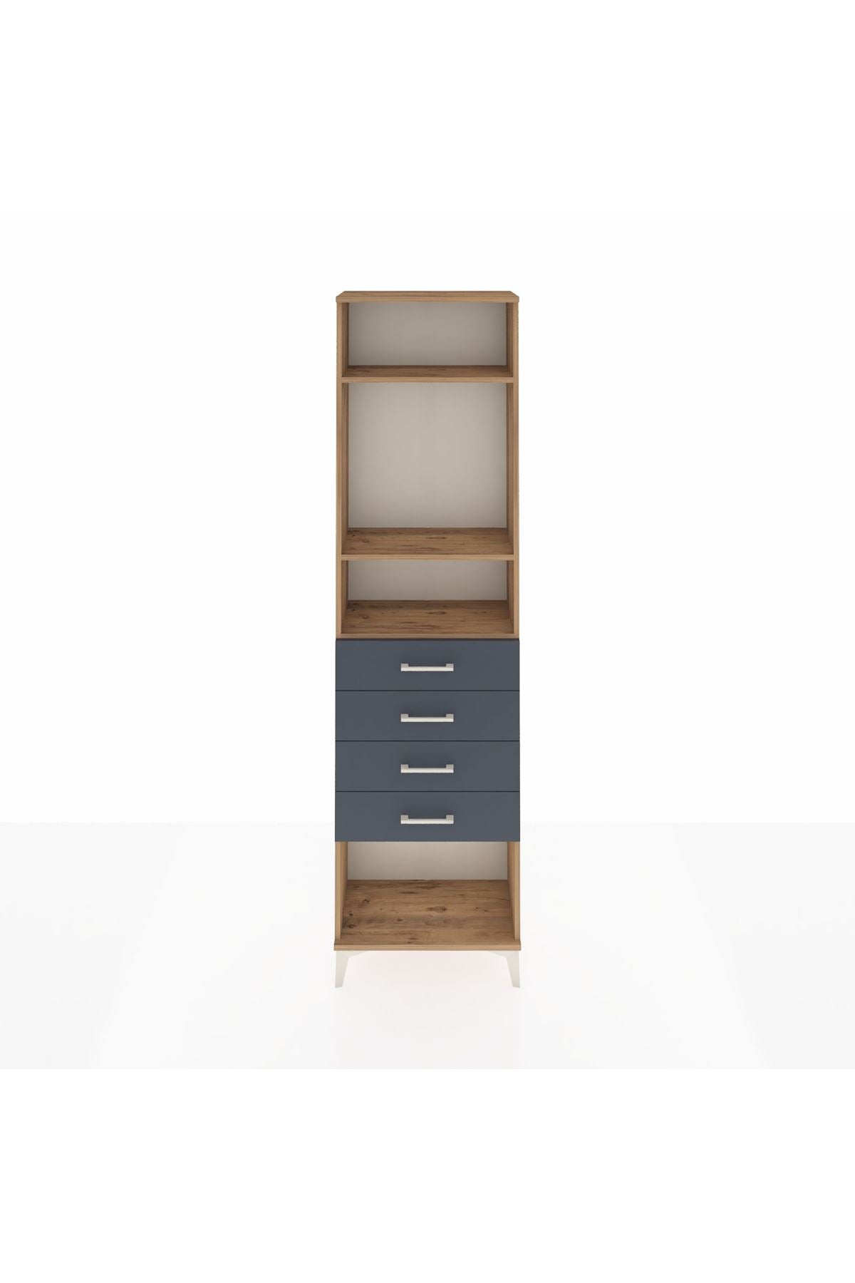 Arges Dolap 3 Raflı 4 Çekmeceli 60x30x221 - S29M162V8A