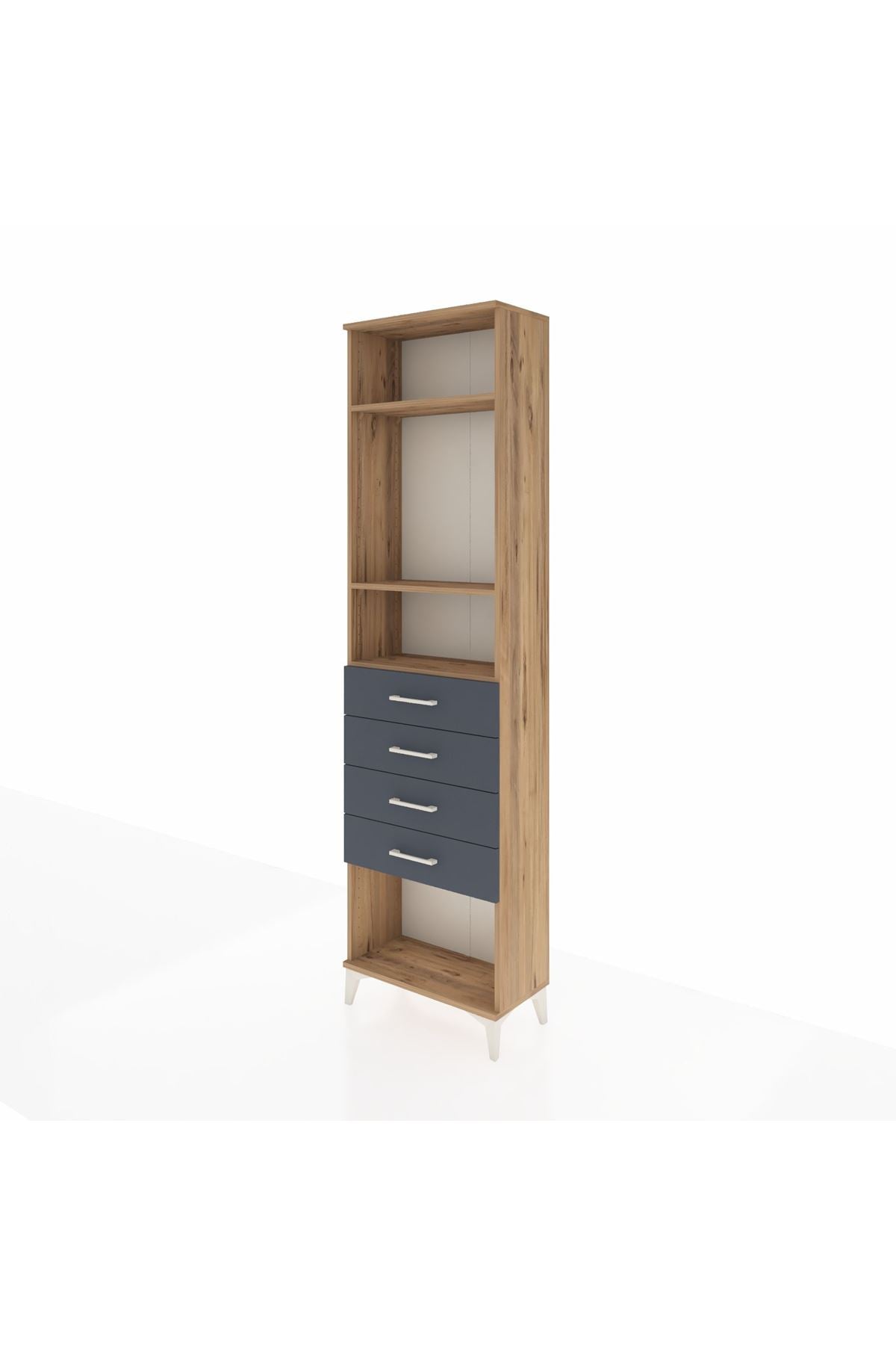 Arges Dolap 3 Raflı 4 Çekmeceli 60x30x221 - S29M162V8A