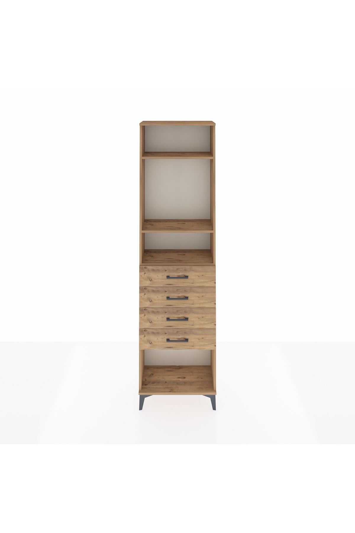 Arges Dolap 3 Raflı 4 Çekmeceli 60x30x221 - S29M162V9A