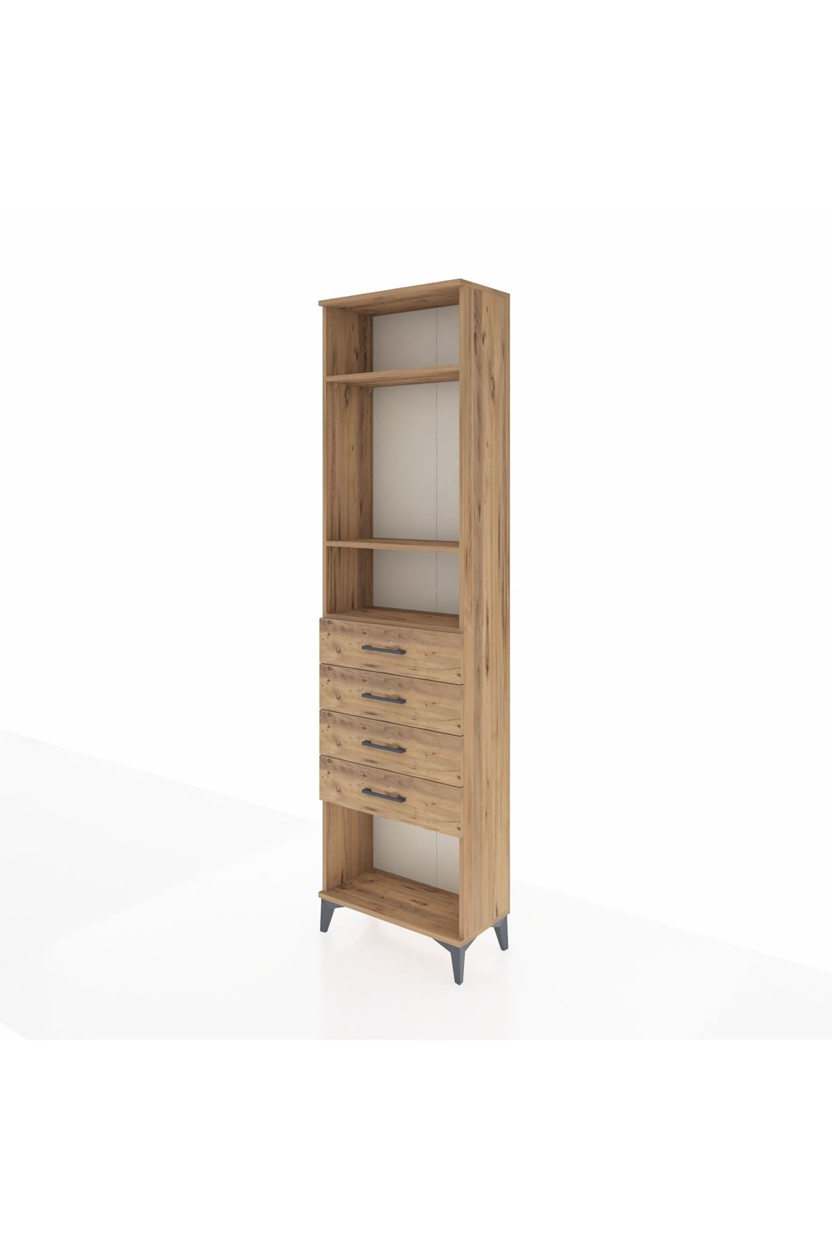 Arges Dolap 3 Raflı 4 Çekmeceli 60x30x221 - S29M162V9A