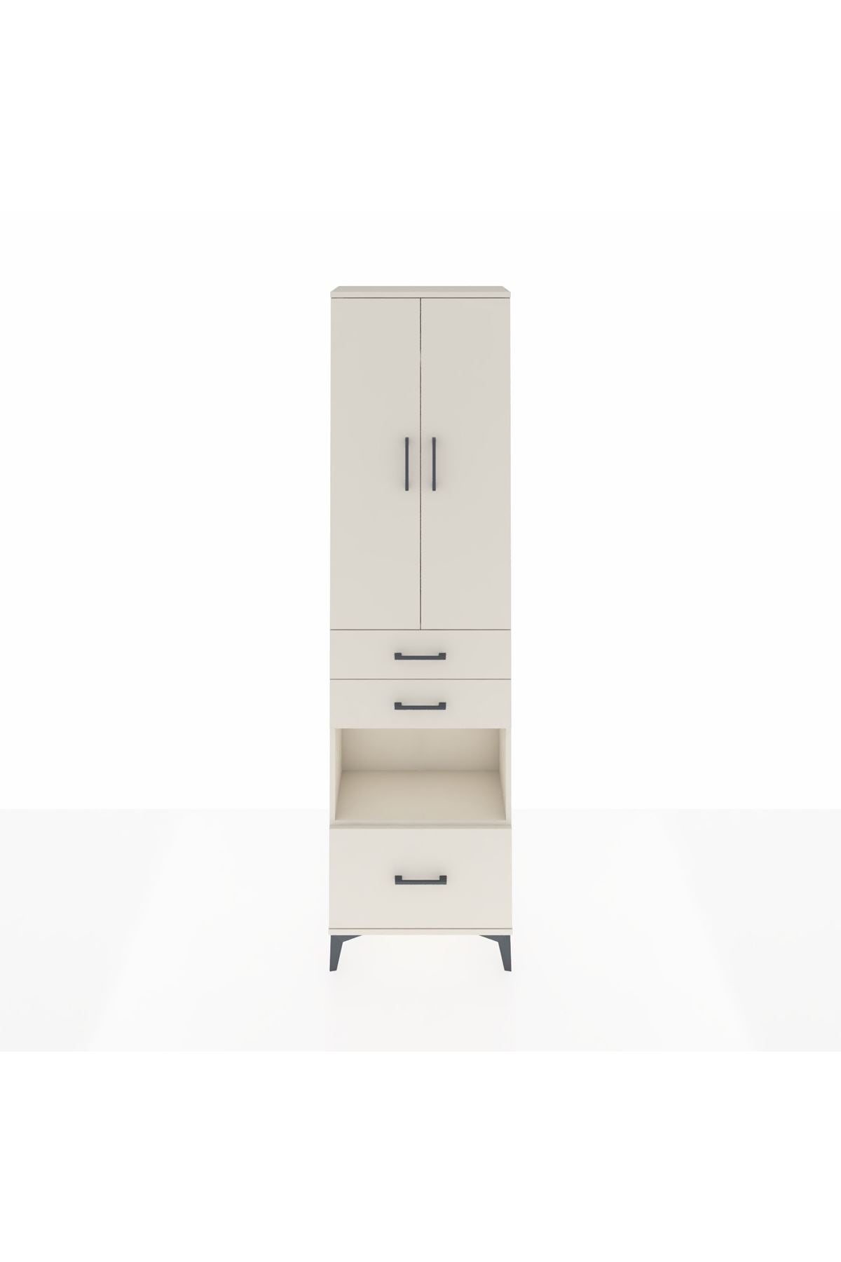 Arges Dolap 3 Raflı 3 Çekmeceli Tek Askılı 60x30x221 - S29M163V1A